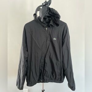 Men’s Lacoste black Hooded Windbreaker